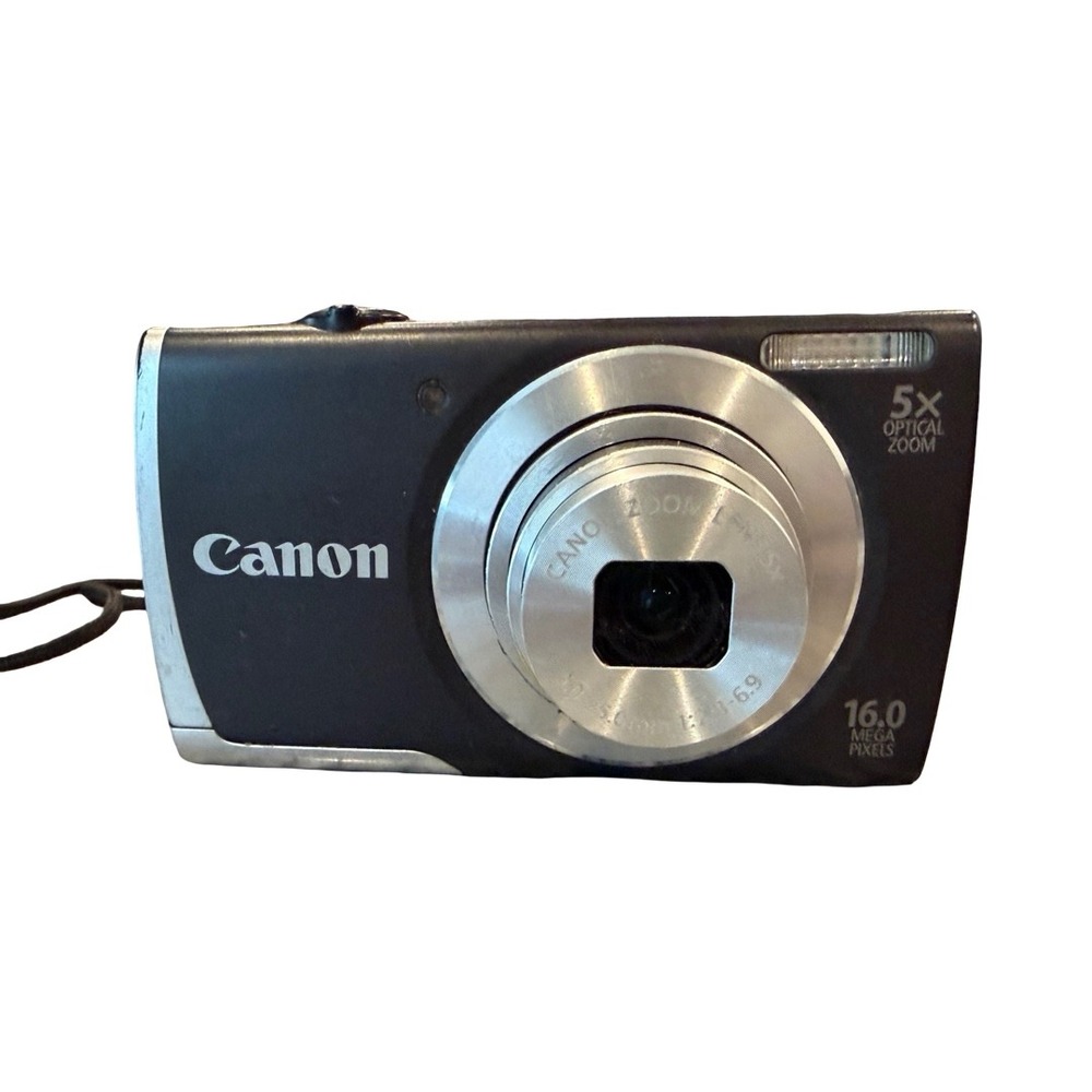 Canon PowerShot A2500 16.0MP Digital Camera 5x Optical Zoom HD Black Silver